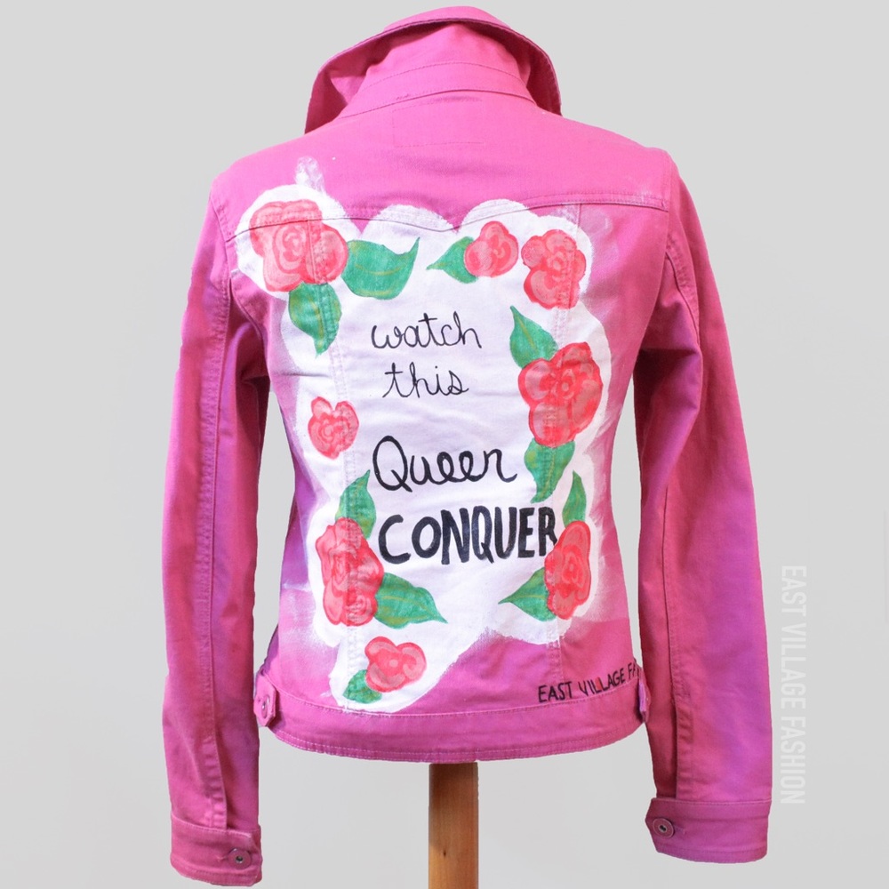 Guess Jean Jacket Painted Denim Jacket